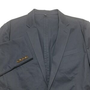 J Crew Cotton Chore Blazer Men's 44R Navy Blue Unstructured Casual Sport Coat